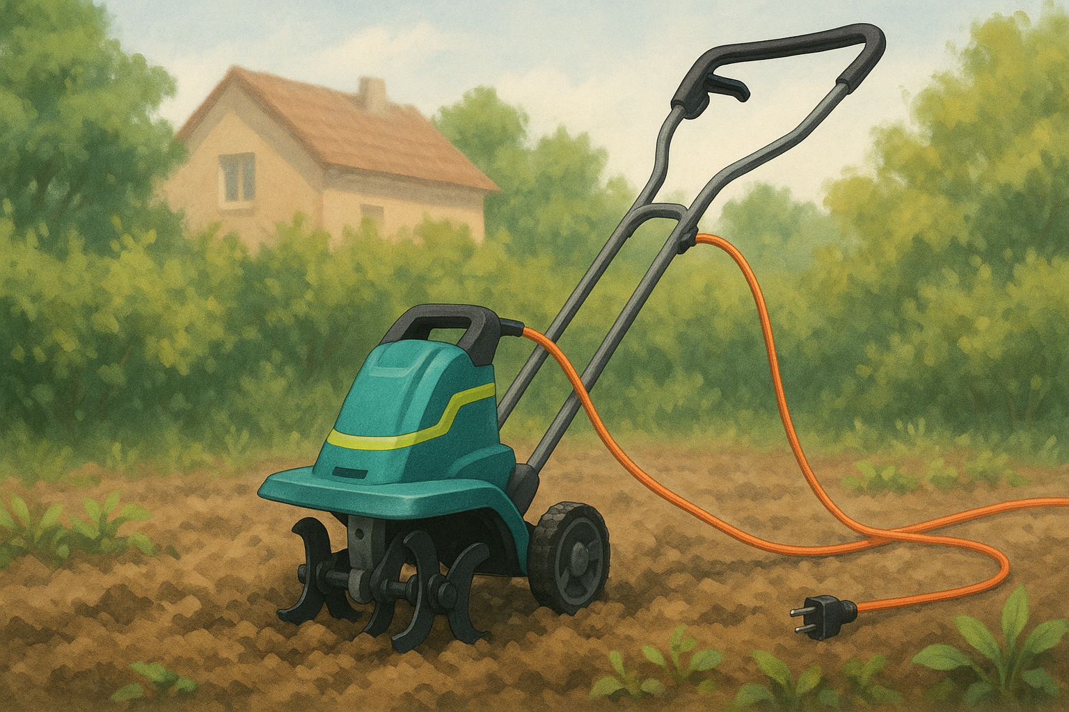 Motobineuse électrique : légère et idéale pour petits jardins