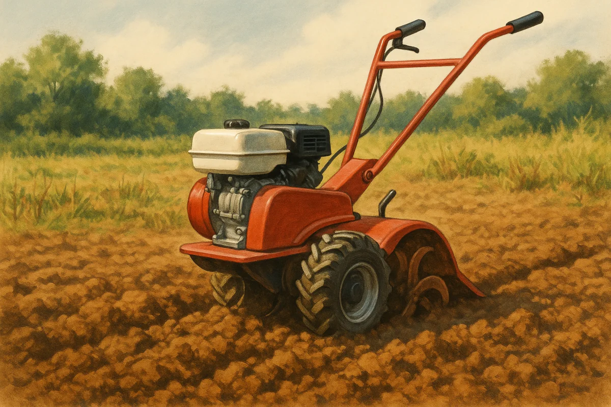 Motoculteur terrain argileux