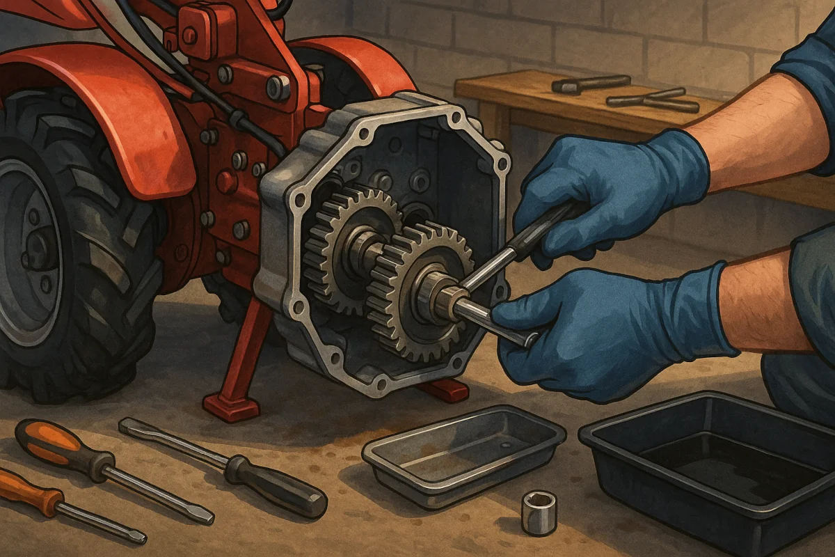 Démontage transmission motobineuse / motoculteur : comment faire ?