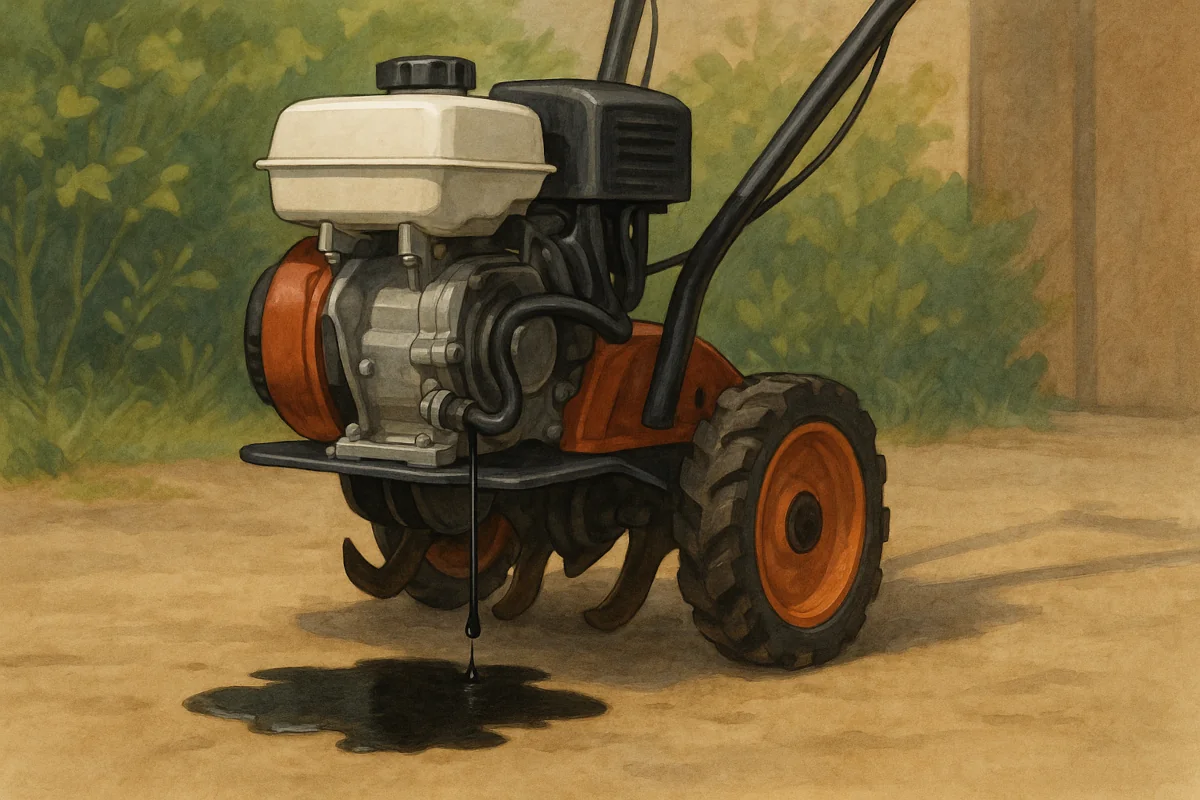 Fuite d’essence sur un motoculteur : causes et réparations